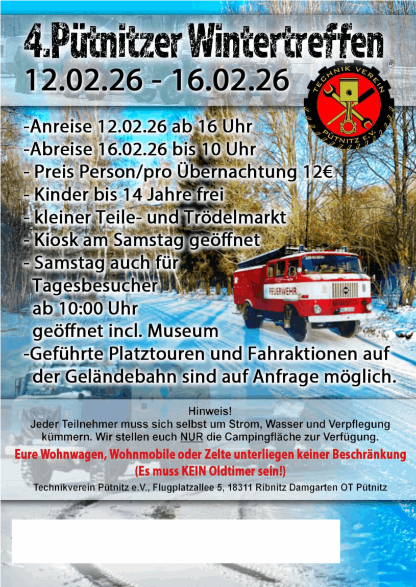 4. Pütnitzer Wintertreffen 2026